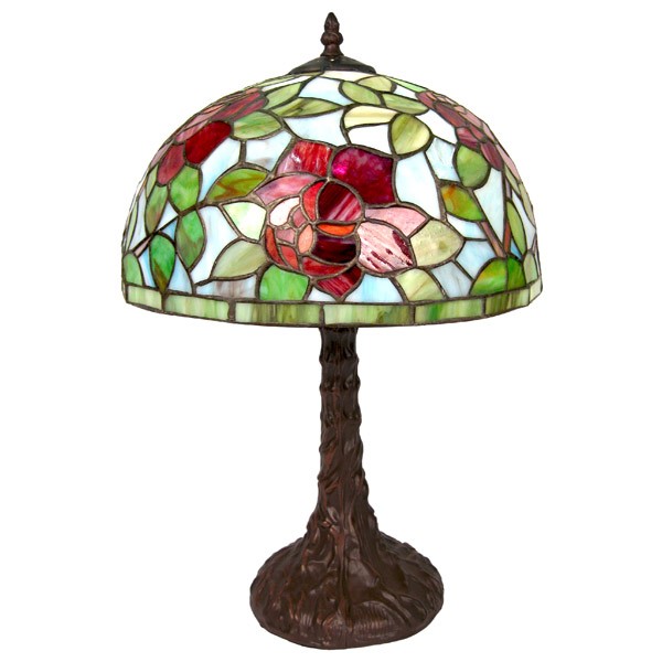 Tiffany Rose Medium Table Lamp - Click Image to Close
